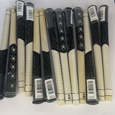 Black Widow Widow Maker Black & White 60 Round Golf Grips -  13 Grips
