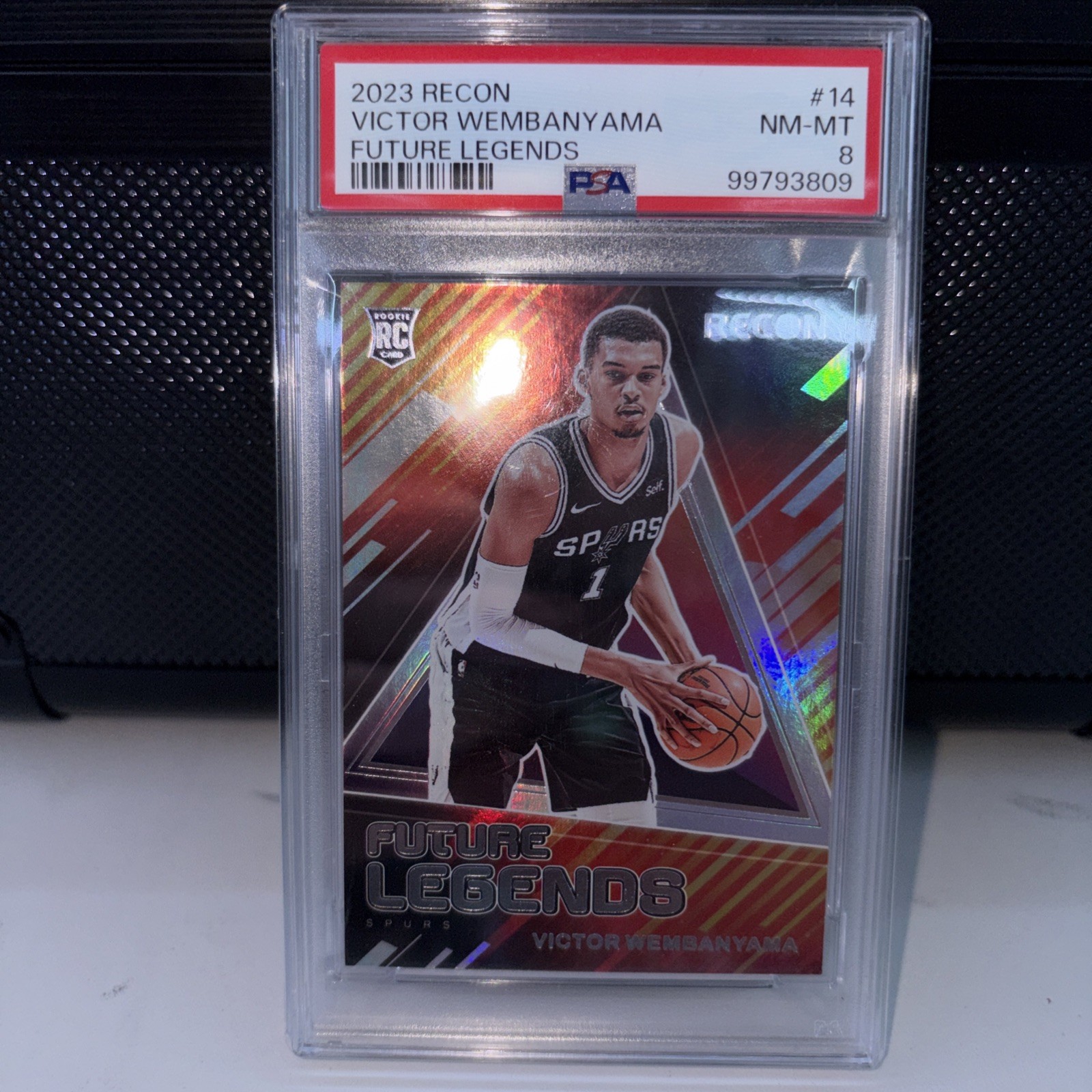 Victor Wembanyama 2023-24 Panini Recon Future Legends #14 MINT PSA 8 RC Spurs