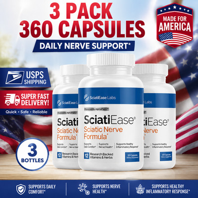 3 Pack SciatiEase Labs Sciati Ease Sciatic Nerve Formula 120 Cap NEW ! Exp 2027