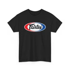 Fairtex Unisex Black Tshirt Cotton Tee Sizes S-3XL Muay Thai Training Fans