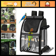 Portable Bird Carrier Backpack - Indestructible Mesh Travel Cage for Parrots, Ea