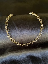 18K Gold PVD 316L Stainless Steel Heart Chain Bracelet Hypoallergenic Waterproof