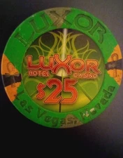 Collectible Luxor Hotel/Casino $25 Gaming Chip Las Vegas, NV