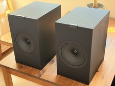 KEF Q350 Bookshelf Speakers 6.5 Satin Black Pair Excellent Condition