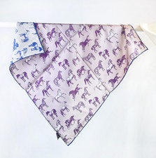 100 Mulberry Silk Scarf Square Neckerchief 65X65cm Bandanna Shawl horse Print