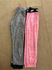 Lot of 2 Girls Nike Pink and Gray Athletic Jogger Pants Comfy Size 6