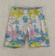 Wonder Nation Bike Shorts Girls Medium Tie Dye Stretch Colorful Activewear