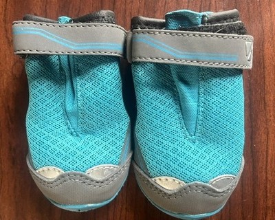 2 Ruffwear Grip Trex Dog Boots Pair  2.25'' 57mm Vibram Sole Aqua Blue