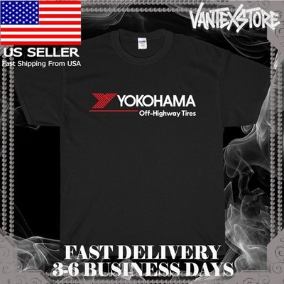 NEW SHIRT YOKOHAMA RACING TIRES LOGO MEN'S T-SHIRT FUNNY AMERICAN USA SIZE S-5XL
