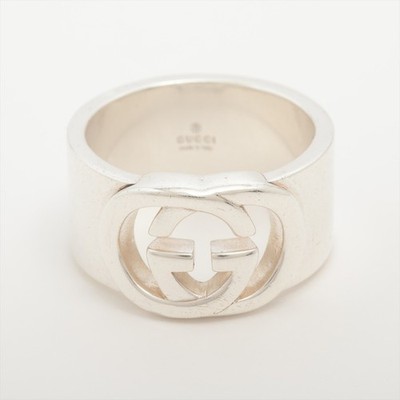 PRE-LOVED Gucci Interlocking G Ring 925 Silber Größe 56