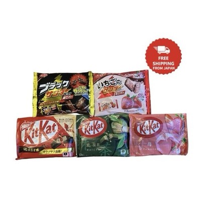 Japanese KitKat Matcha Strawberry  Black Thunder Strawberry Snacks Set From JAPA