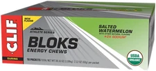 Clif Shot Bloks Salted Watermelon Organic Energy Chews | Electrolyte-Boosted