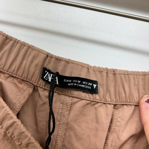 Zara Pink Oversized Loose Fit Cargo Pants Y2K Style Medium - Picture 6 of 6