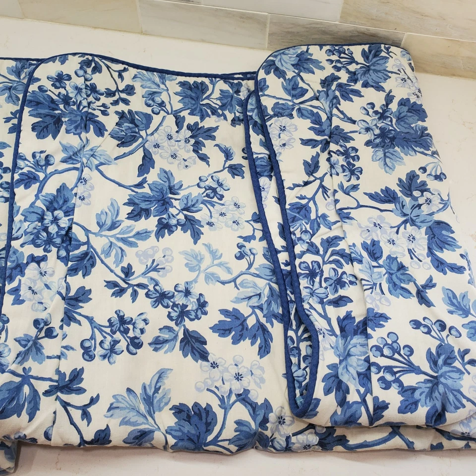 Juego de 2 sobres estándar Laura Ashley azul y blanco a medida Foto 4 de 4