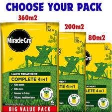 Miracle-Gro Evergreen Complete 4-in-1 Lawn Food ,Weed & Moss Control ,Yellow UK