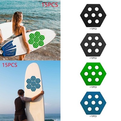 15 Stück Sechseckige Surfbrett-Pads Deck-Pads Decking-Zubehör Surfpad Premium