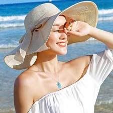 Sea Glass Necklace with Turtle Starfish Mermaid Seahorse Pendant for Women Handm