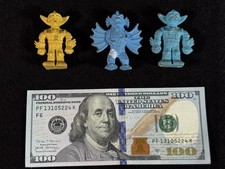 ORIGINAL VTG 70's Lot Of 3 DIENER Space Aliens Robots Monsters Rubber Erasers