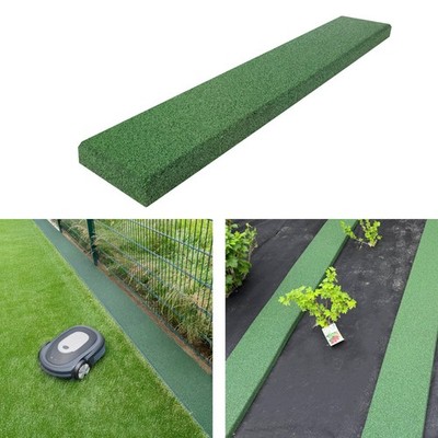 Rasenkante & Gartenweg aus Gummigranulat 100x15x3,5cm - rutschhemmend - grün