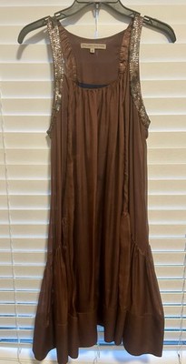 Anthropologie Cocktail  Dress Rohit Ghandi-Rahul Ghanna In Brown Size Medium