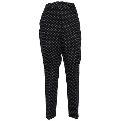 H&M, Hose, Größe: 46, Schwarz/Weiß, Baumwolle/Elasthan/Polyester, Gepunktet #DHF
