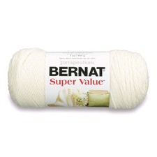 Bernat Super Value Yarn, 7 oz, Gauge 4 Medium Worsted, Natural