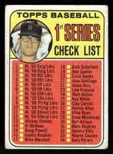 1969 Topps Baseball Card #57 Checklist Denny McLain (1st Series)