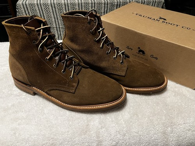 #ad Truman Boots Dark Coyote Roughout 12D $300.00