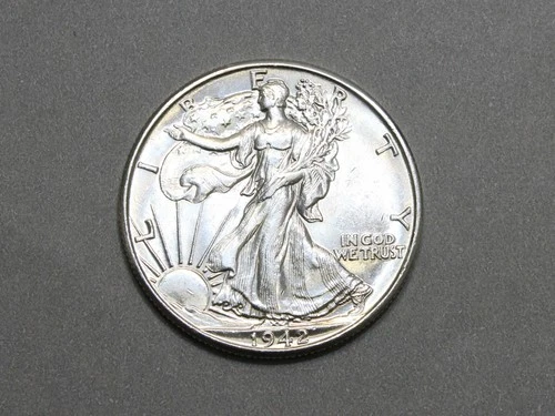 1942 50C Walking Liberty Silver Half Dollar Gem Bu