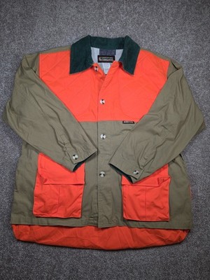 Vintage Remington Upland Hunting Jacket Large Blaze Orange Game Pouch Coat