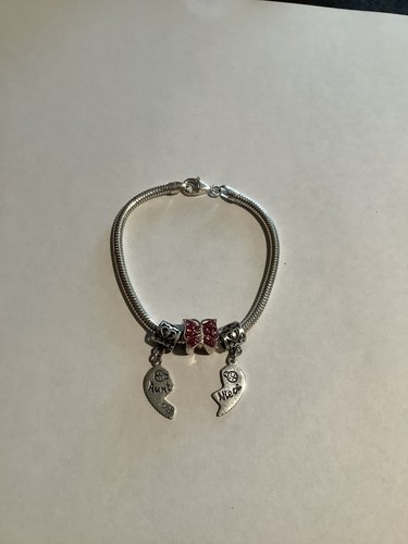 Pandora Authentic Aunt and Niece Split Heart Dangle Charm