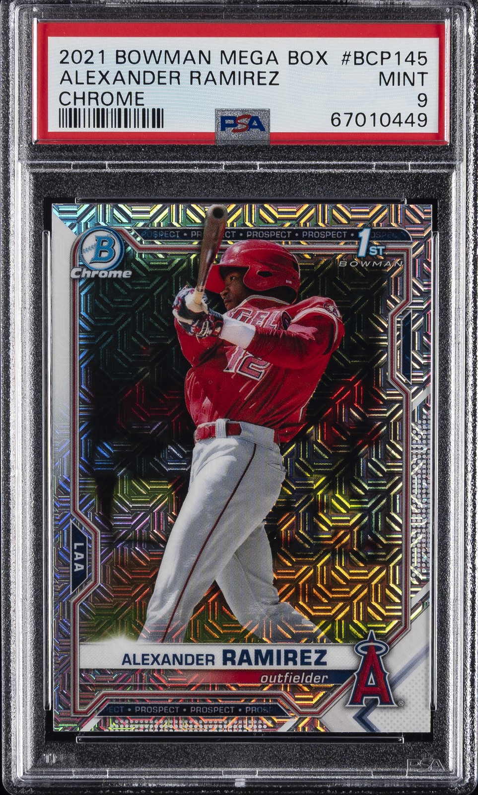 2021 BOWMAN MB CHROME #BCP145 ALEXANDER RAMIREZ PSA 9