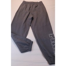 NEW Victoria's Secret PINK Ivy Fleece Sweatpants Relaxed Dark Gray Rhinestone M