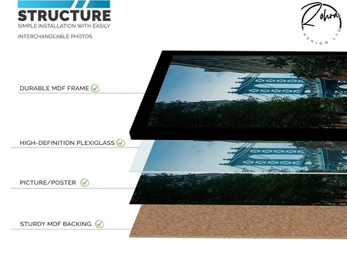 55x45 cm | 60x70 cm | 45x70 cm | 84x60 cm | 80x60 cm Picture Frame MATT BLACK - Picture 35 of 41