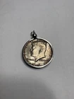 1964 Kennedy Half Dollar 90% Silver Pendant For Necklace