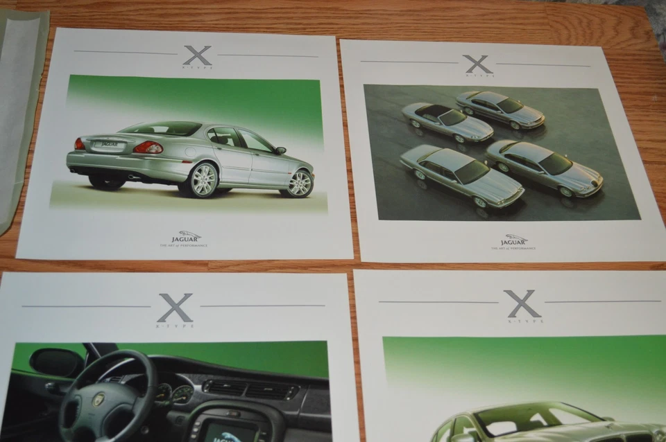 Jaguar X-Type 2000 primer vistazo comunicado de prensa fotos folleto sobre - muy raro Foto 3 de 4