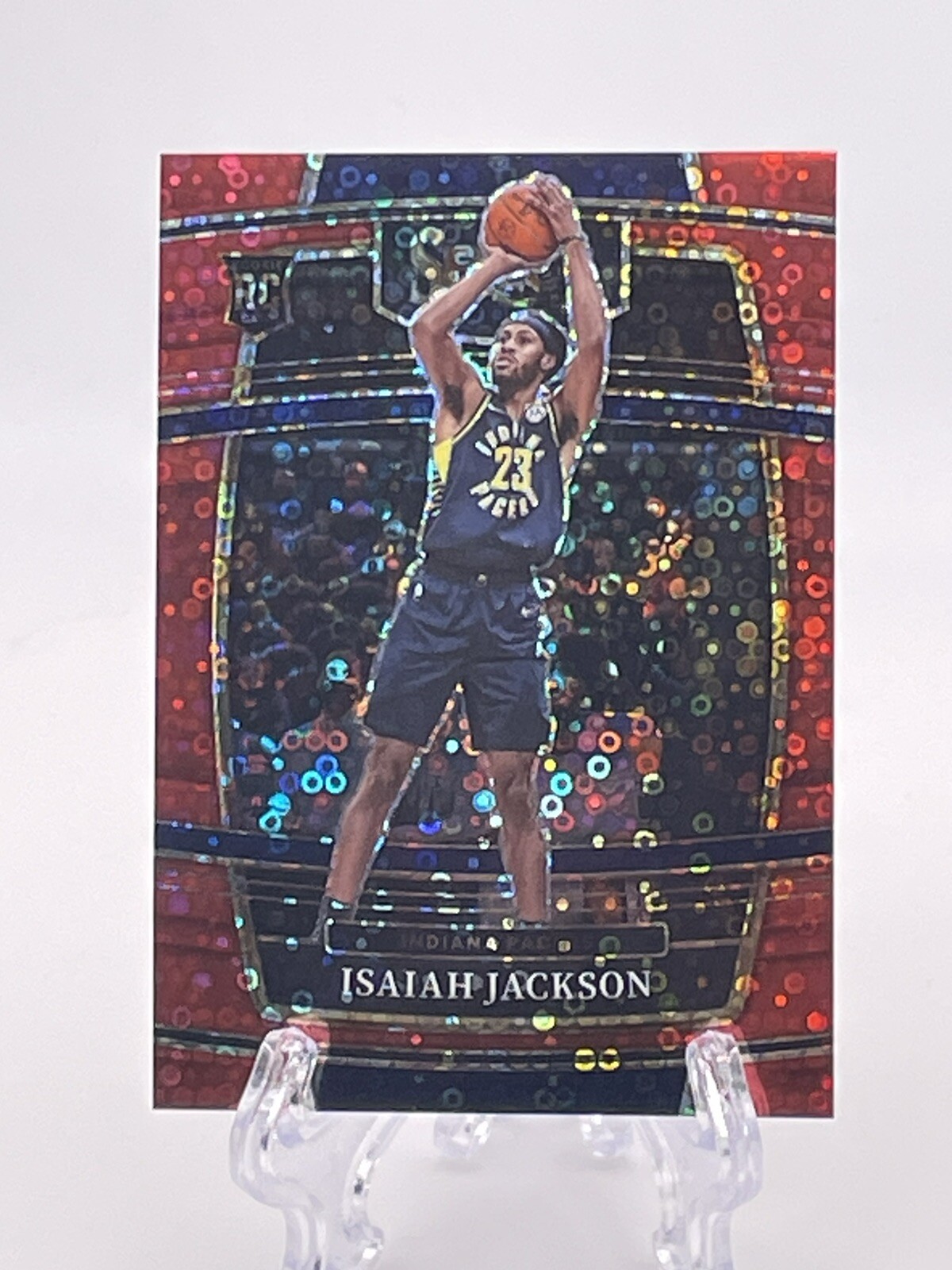 2021-22 Select Isaiah Jackson Concourse Red Disco Prizm Rookie RC #05/49 Pacers
