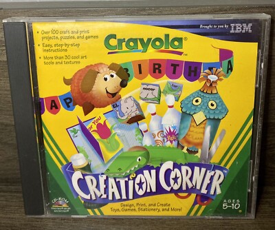 Crayola Creation Corner 100 Craft And Print Projects IBM CD-ROM Windows Mac 98