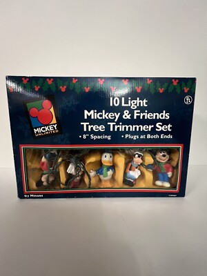 Mickey Unlimited Christmas 10 light Mickey and friends Tree Trimmer Set G12