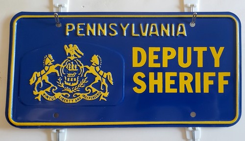 Pennsylvania Deputy Sheriff Front License Plate +++ EX PA - Picture 1 of 2