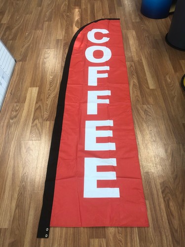 3m Outdoor COFFEE Flag Feather Banner Feather Flags with Base - Picture 4 of 15