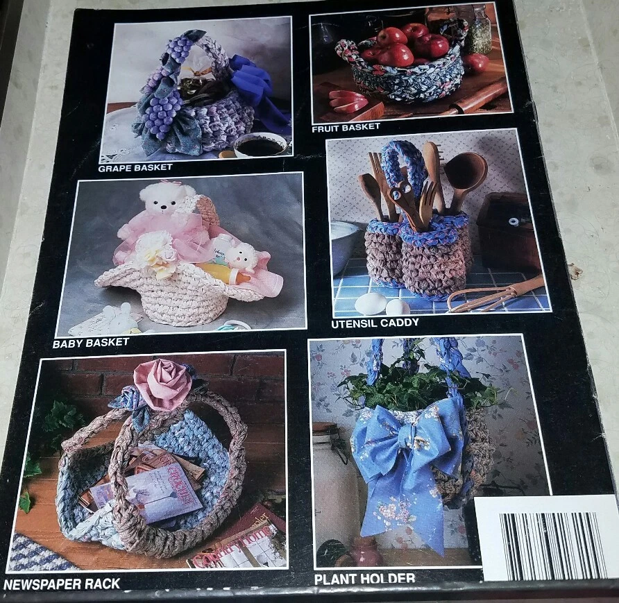 P14 ANNIE'S ATTIC 1992, RAG-CROCHET BASKETS - 6 DESIGNS - Image 2 of 2