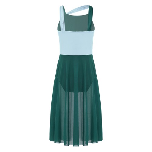 Kinder Mädchen Tanzbekleidung Lyrisch Kleid Leistung Rock Ärmellos Bodysuit DE - Bild 65 von 102