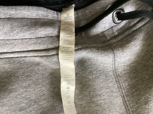 WOMENS LULULEMON GREY ATHLETICA SHORTS SIZE 10 - Picture 3 of 7