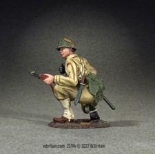 W Britain - U.S. Armored Infantryman Kneeling Alert, 1943-45 25196