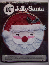 Christmas Jolly Santa face applique kit 1979