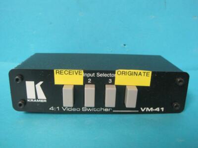 KRAMER 4:1 VIDEIO SWITCHER SWITCH MODEL VM-41 4 IN 1 OUT USED WORKING TESTED