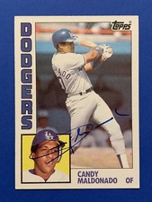 CANDY MALDONADO (1992 Blue Jays WS Champ) Signed 1984 Topps #244 Autograph Auto