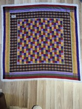 vintage ysl seidentuch. Lila Senfgrün Gelb Ecru Burgund. V G Cndn