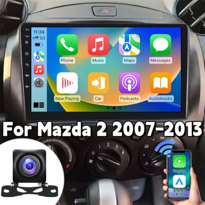 Fit for Apple Carplay Upgraded Radio for Mazda 2 2007-2014